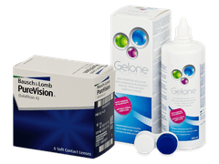 PureVision (6 db lencse) + Gelone kontaktlencse folyadék 360 ml