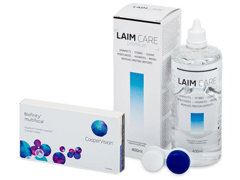 Biofinity Multifocal (3 db lencse) + 400 ml Laim-Care ápolószer