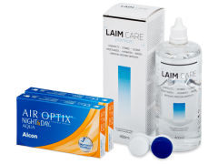 Air Optix Night and Day Aqua (2x3 db lencse) + 400 ml Laim-Care ápolószer