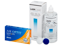 Air Optix Night and Day Aqua (6 db lencse) + 400 ml Laim-Care ápolószer