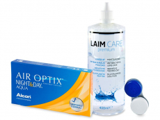 Air Optix Night and Day Aqua (6 db lencse) + 400 ml Laim-Care ápolószer