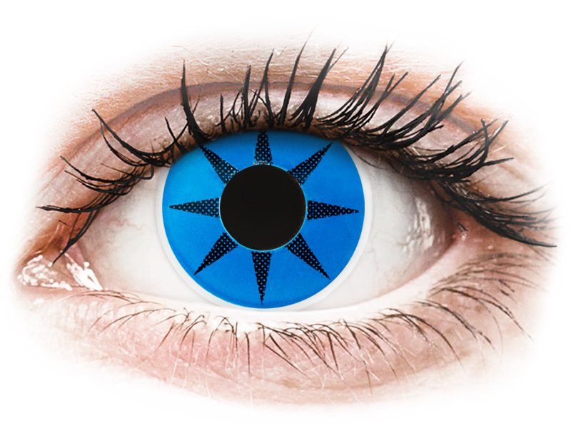 Kék csillag ColourVUE Crazy Lens kontaktlencse - dioptria nélkül (2 db lencse)