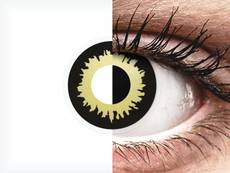Sárga Eclipse ColourVUE Crazy Lens kontaktlencse - dioptria nélkül (2 db lencse)
