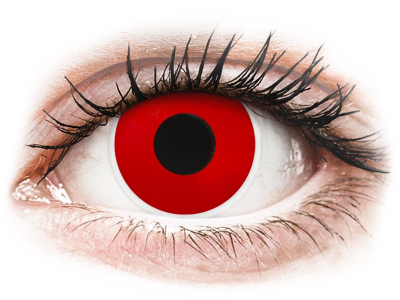 Piros Red Devil ColourVUE Crazy Lens kontaktlencse - dioptria nélkül (2 db lencse)