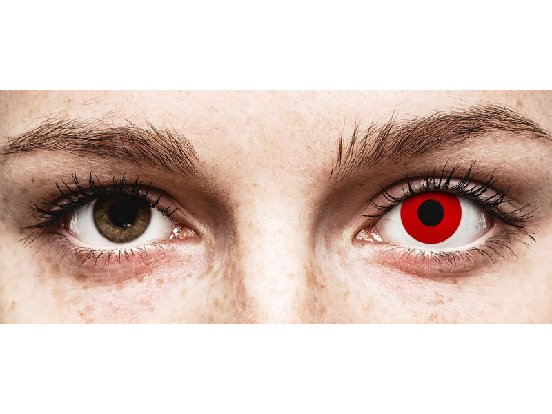 Piros Red Devil ColourVUE Crazy Lens kontaktlencse - dioptria nélkül (2 db lencse)