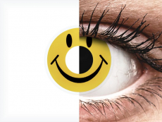 Sárga Smiley ColourVUE Crazy Lens kontaktlencse - dioptria nélkül (2 db lencse)