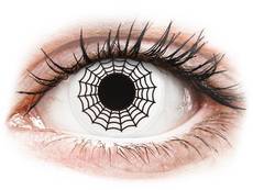 Fekete-fehér Spider ColourVUE Crazy Lens kontaktlencse - dioptria nélkül (2 db lencse)