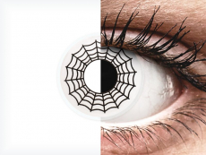 Fekete-fehér Spider ColourVUE Crazy Lens kontaktlencse - dioptria nélkül (2 db lencse)