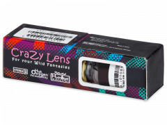 Fekete-fehér Spider ColourVUE Crazy Lens kontaktlencse - dioptria nélkül (2 db lencse)