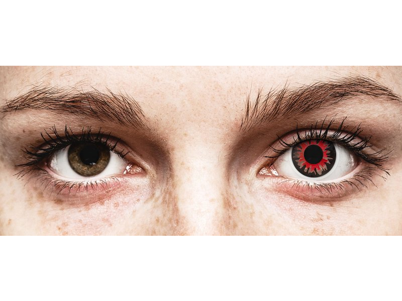 Piros Volturi ColourVUE Crazy Lens kontaktlencse - dioptria nélkül (2 db lencse)
