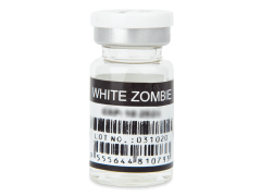 Fehér White Zombie ColourVUE Crazy Lens kontaktlencse - dioptria nélkül (2 db lencse)