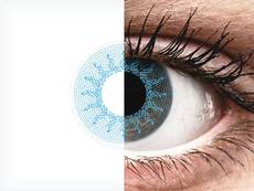 Kék Solar Blue ColourVUE Crazy Lens kontaktlencse - dioptriás (2 db lencse)