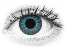 Kék Solar Blue ColourVUE Crazy Lens kontaktlencse - dioptriás (2 db lencse)