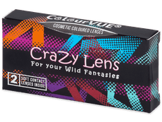Kék Electric Blue ColourVUE Crazy Glow kontaktlencse - dioptria nélkül (2 db lencse)