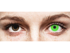 Zöld ColourVUE Crazy Glow kontaktlencse - dioptria nélkül (2 db lencse)