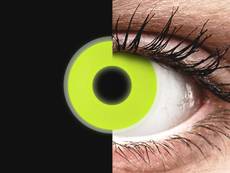 Sárga ColourVUE Crazy Glow kontaktlencse - dioptria nélkül (2 db lencse)
