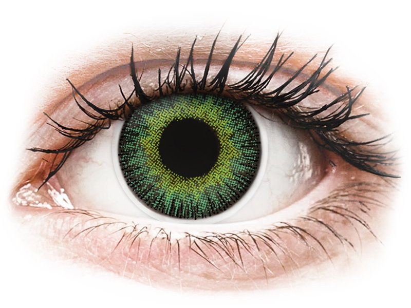 Zöld/Sárga ColourVUE Fusion kontaktlencse - dioptria nélkül (2 db lencse)