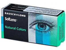 Kékeszöld Aquamarine SofLens Natural Colors kontaktlencse - dioptriás (2 db lencse) (2 db lencse)
