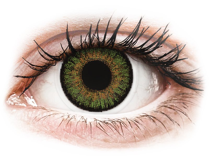 Zöld Freshlook One Day Color kontaktlencse - dioptriával (10 db lencse)