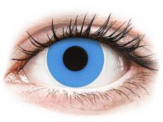 Kék Sky Blue ColourVUE Crazy Lens napi lencsék - dioptria nélkül (2 db lencse)