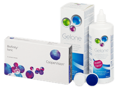 Biofinity Toric (6 db lencse) + Gelone kontaktlencse folyadék 360 ml