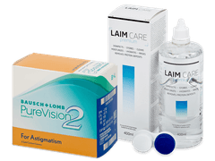 PureVision 2 for Astigmatism (6 db lencse) + Laim Care kontaktlencse folyadék 400 ml