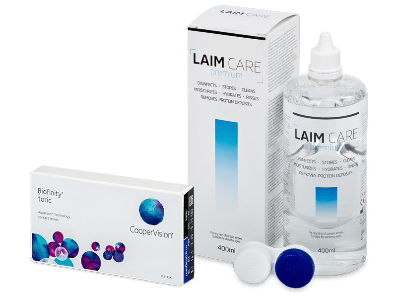 Biofinity Toric (6 db lencse) + 400 ml Laim-Care ápolószer