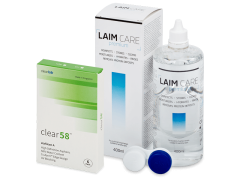 Clear 58 (6 db lencse) + 400 ml Laim-Care ápolószer
