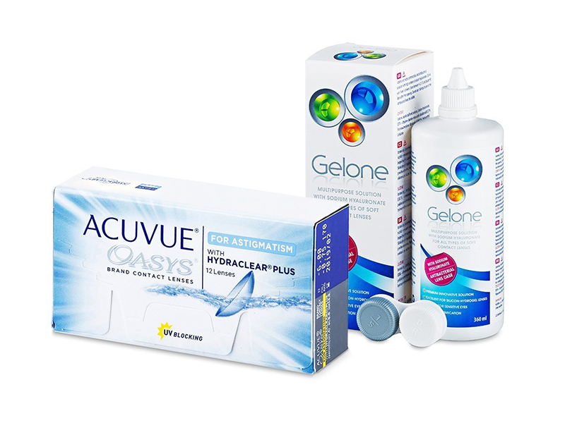 Acuvue Oasys for Astigmatism (12 db lencse) + 360 ml Gelone ápolószer