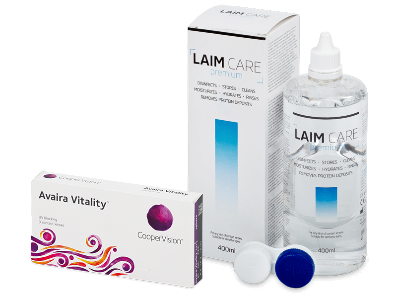 Avaira Vitality (3 db lencse) + 400 ml Laim-Care ápolószer