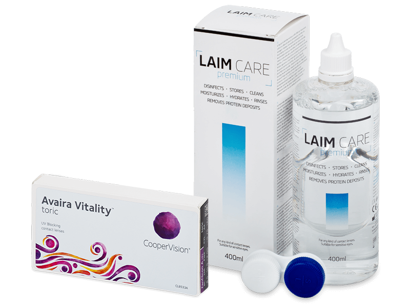 Avaira Vitality Toric (6 db lencse) + 400 ml Laim-Care ápolószer