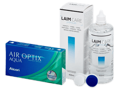 Air Optix Aqua (6 db lencse) + Laim Care kontaktlencse folyadék 400 ml