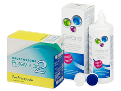 PureVision 2 for Presbyopia (6 db lencse) + Gelone kontaktlencse folyadék 360 ml