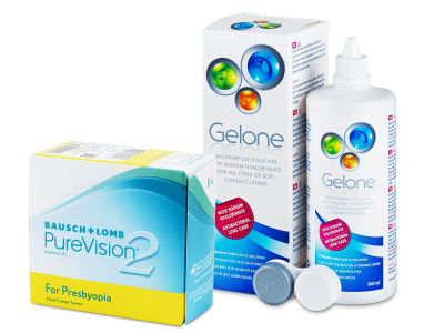 PureVision 2 for Presbyopia (6 db lencse) + 360 ml Gelone ápolószer