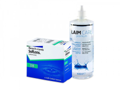 SofLens 38 (6 db lencse) + 400 ml Laim-Care ápolószer
