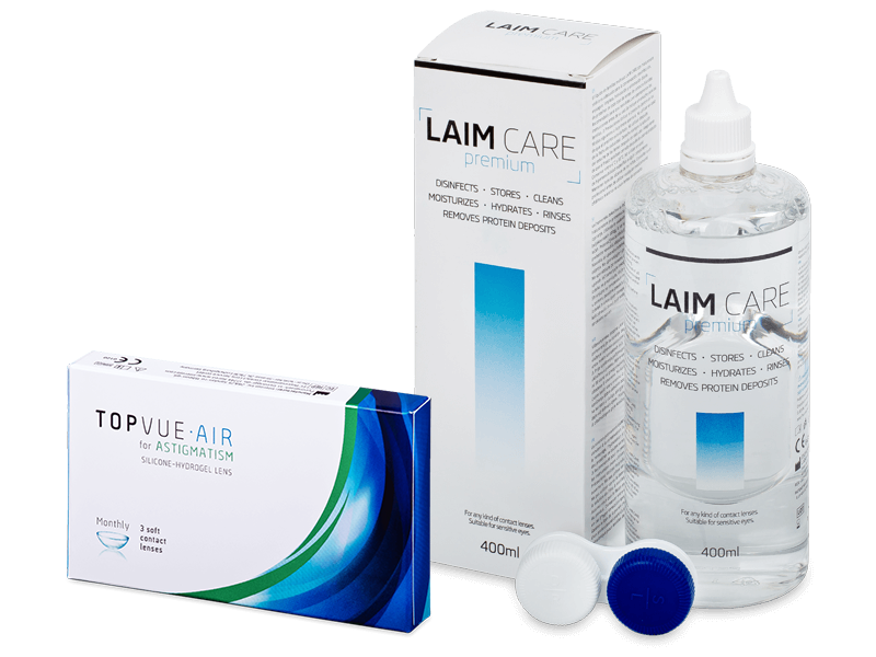 TopVue Air for Astigmatism (3 db lencse) + 400 ml Laim-Care ápolószer