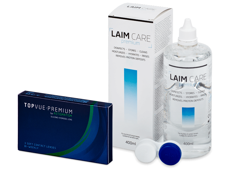 TopVue Premium for Astigmatism (3 db lencse) + Laim-Care ápolószer 400 ml