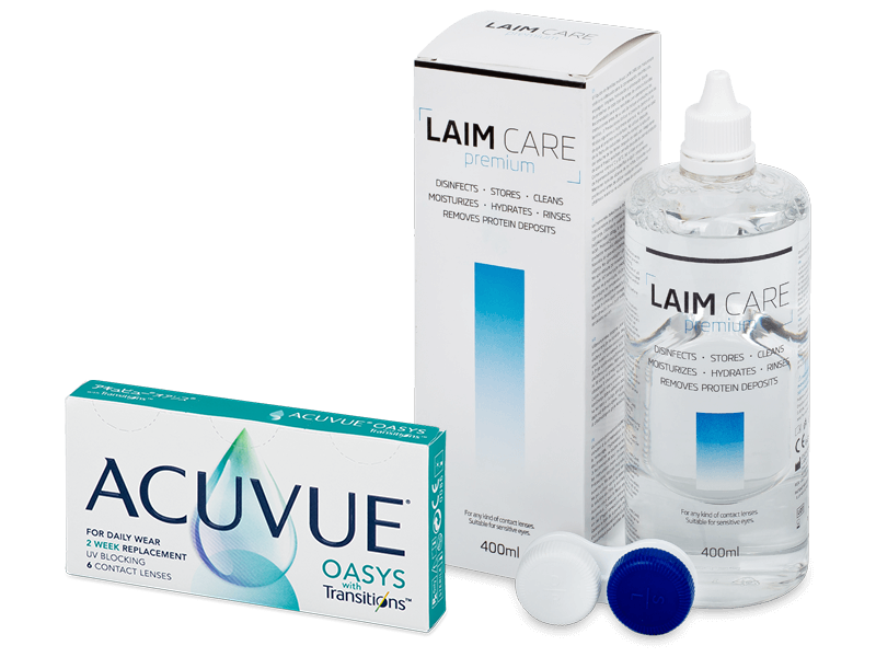 Acuvue Oasys with Transitions (6 db lencse) + Laim-Care 400 ml-es ápolószer