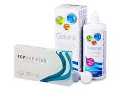 TopVue Monthly Plus (6 db lencse) + Gelone ápolószer 360 ml