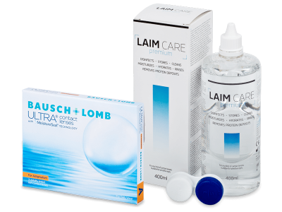 Bausch + Lomb ULTRA for Astigmatism (3 lencse) + 400 ml Laim-Care ápolószer