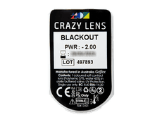 CRAZY LENS - Black Out - dioptriával napi lencsék (2 db lencse)