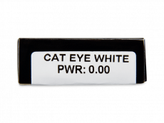 CRAZY LENS - Cat Eye White - dioptria nélkül napi lencsék (2 db lencse)