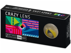 CRAZY LENS - Cat Eye Yellow - dioptria nélkül napi lencsék (2 db lencse)