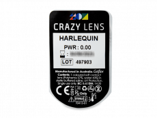 CRAZY LENS - Harlequin - dioptria nélkül napi lencsék (2 db lencse)