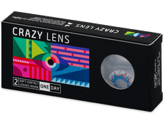 CRAZY LENS - Harlequin - dioptriával napi lencsék (2 db lencse)