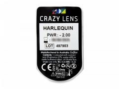CRAZY LENS - Harlequin - dioptriával napi lencsék (2 db lencse)