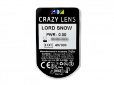 CRAZY LENS - Lord Snow - dioptria nélkül napi lencsék (2 db lencse)