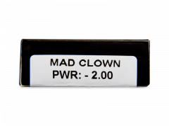 CRAZY LENS - Mad Clown - dioptriával napi lencsék (2 db lencse)