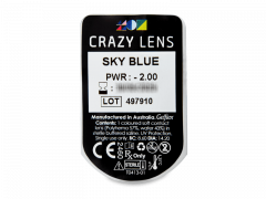 CRAZY LENS - Sky Blue - dioptriával napi lencsék (2 db lencse)