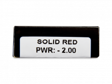 CRAZY LENS - Solid Red - dioptriával napi lencsék (2 db lencse)